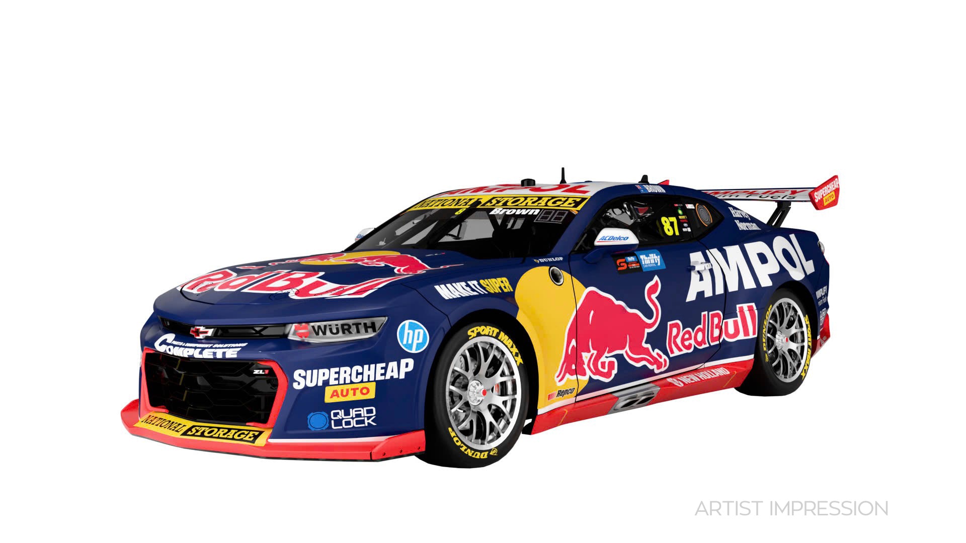 CHEVROLET CAMARO-REDBULL AMPOL RACING-BROWN #87-THRIFTY BATHURST 500-RACE 2 WINNER