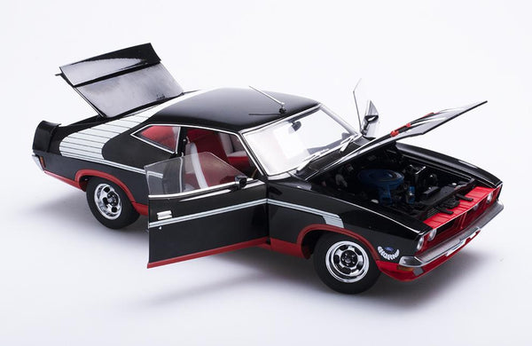 FORD XB FALCON HARDTOP MCLEOD FORD HORN CAR ONYX BLACK (COMPOSITE - OPENING PARTS)