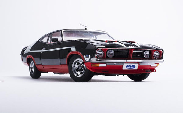 FORD XB FALCON HARDTOP MCLEOD FORD HORN CAR ONYX BLACK (COMPOSITE - OPENING PARTS)