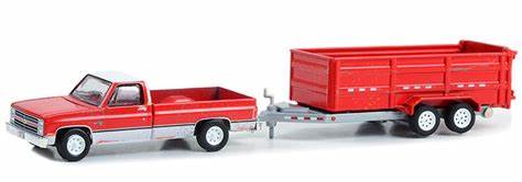 1983 Chevrolet Scottsdale K20 with Double Axle Dump Trailer